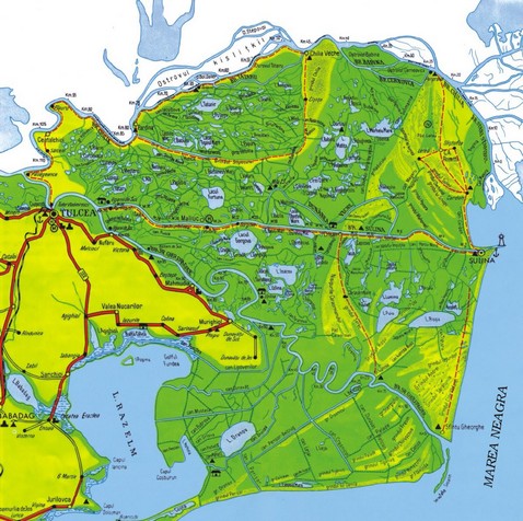 A Duna-delta térképe