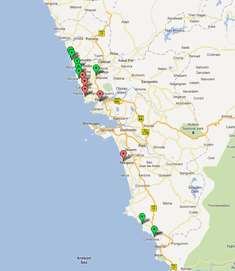 Goa térkép